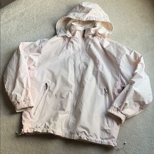 Fully reversible jacket. Cotton sheeting & fuzzy soft fleece. Size small.